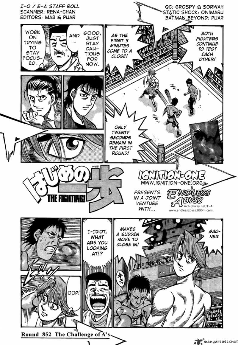 Hajime no Ippo: Fighting Spirit, Chapter 852 image 01